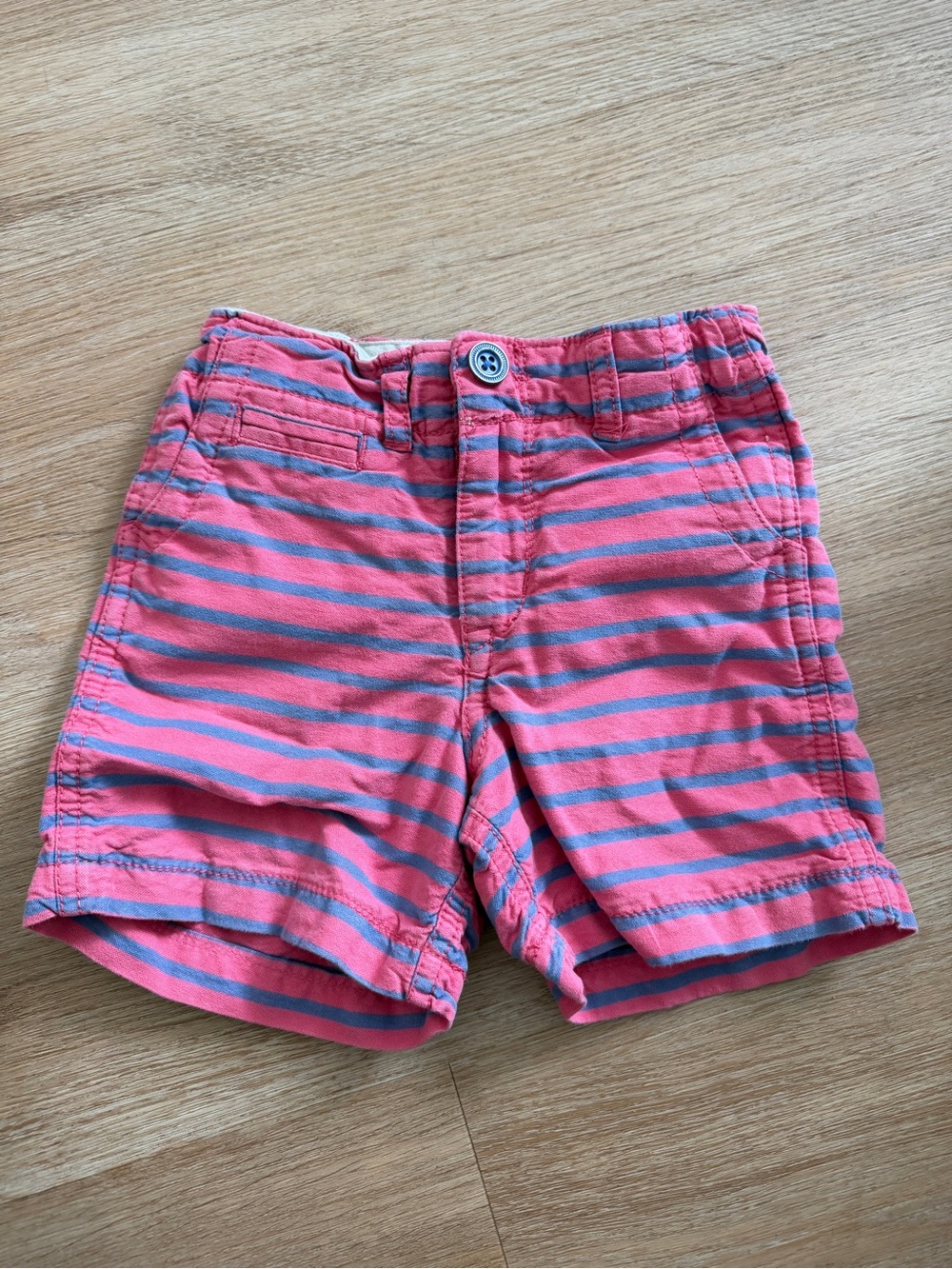 GAP Pink and Gray Stripe Cotton Shorts